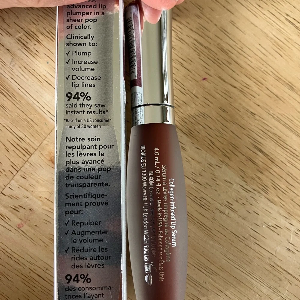 Buxom Plump Shot Sheer Tint collagen‎ Infused Lip Serum in Wine Obsession
